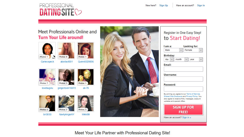 Professional dating sites