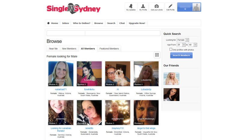 Singles In Sidney