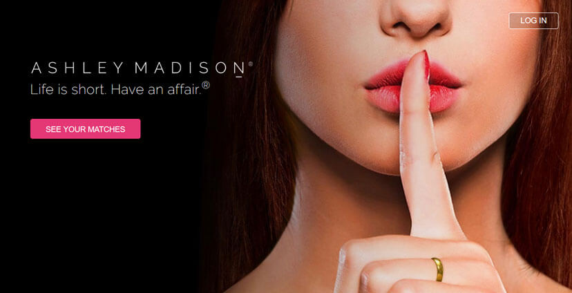 Ashley Madison homepage printscreen